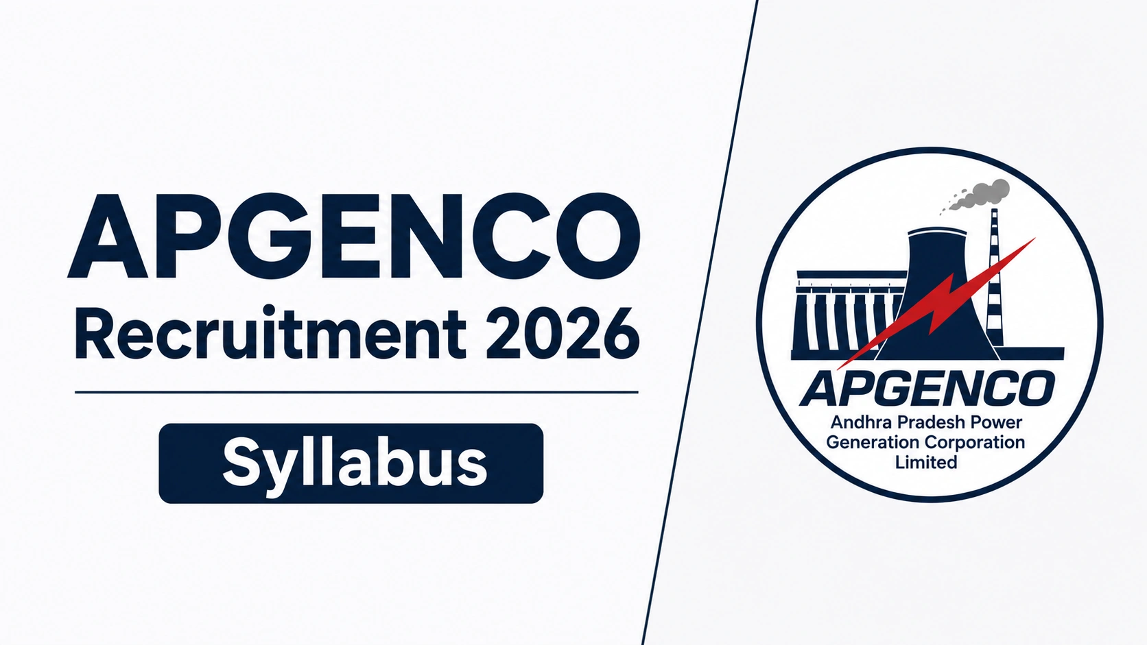 APGENCO Recruitment 2026 Syllabus