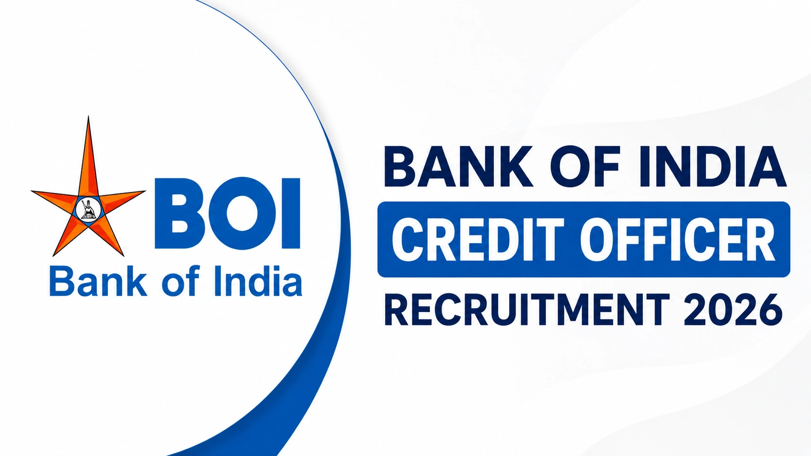 Bank of India Credit Officer Recruitment 2026
